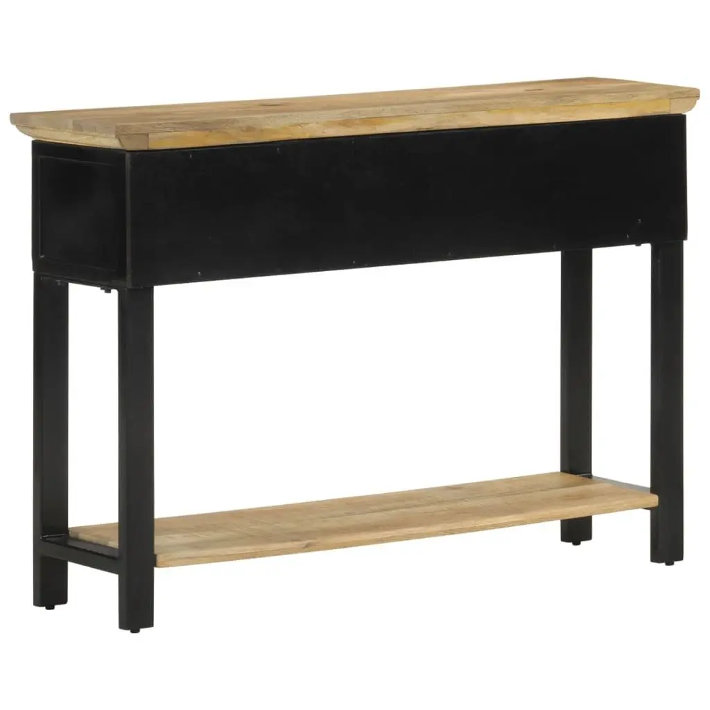 Console Table 110x30x75cm Solid Mango Wood 2 Drawers Shelf Storage Entryway