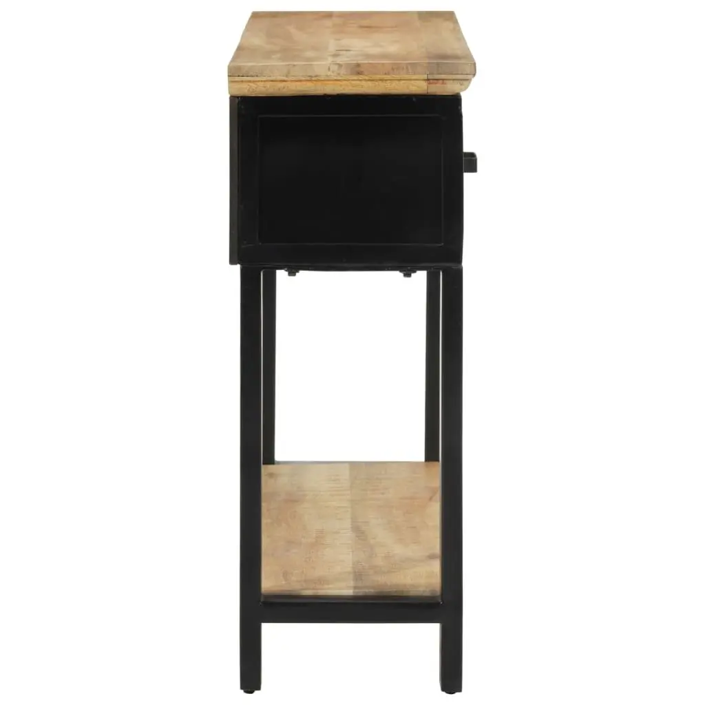 Console Table 110x30x75cm Solid Mango Wood 2 Drawers Shelf Storage Entryway