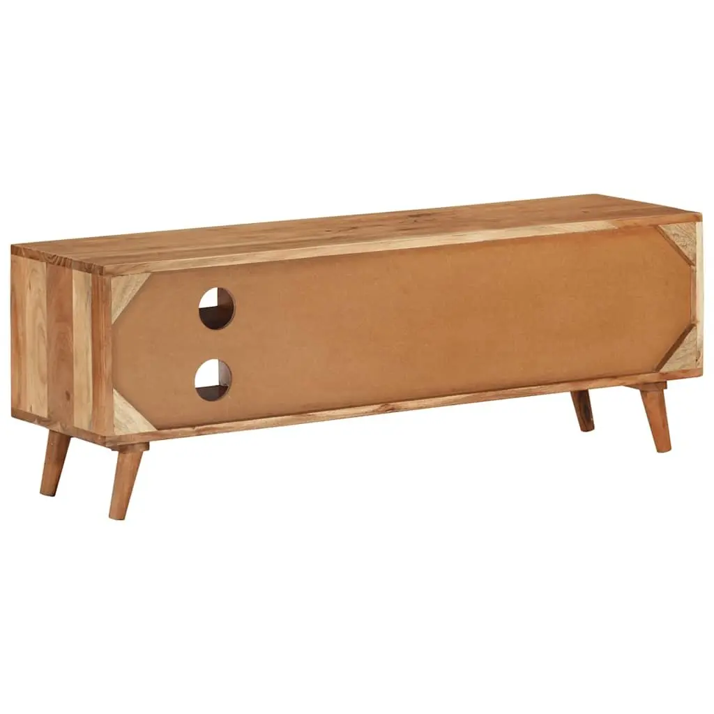 TV Cabinet 112x30x40 cm Solid Wood Acacia Brown Storage Unit Media Stand
