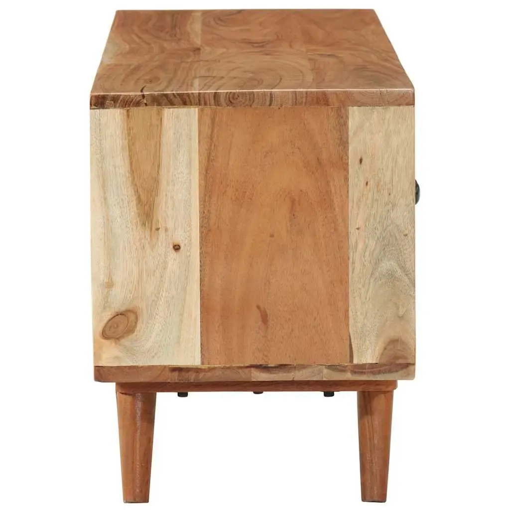 TV Cabinet 112x30x40 cm Solid Wood Acacia Brown Storage Unit Media Stand