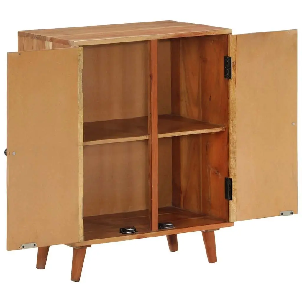 Solid Wood Sideboard Storage Cabinet with Doors and Compartments Brown