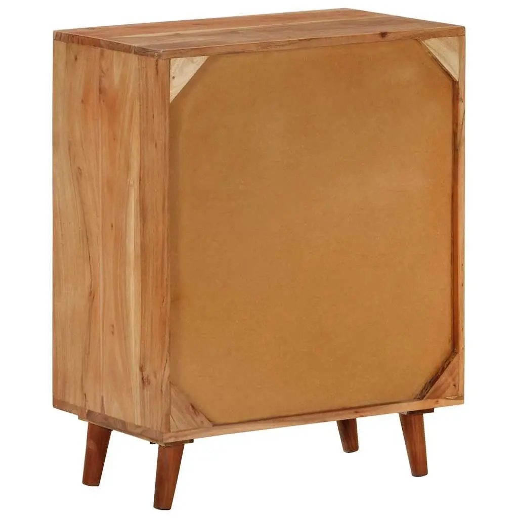 Solid Wood Sideboard Storage Cabinet with Doors and Compartments Brown
