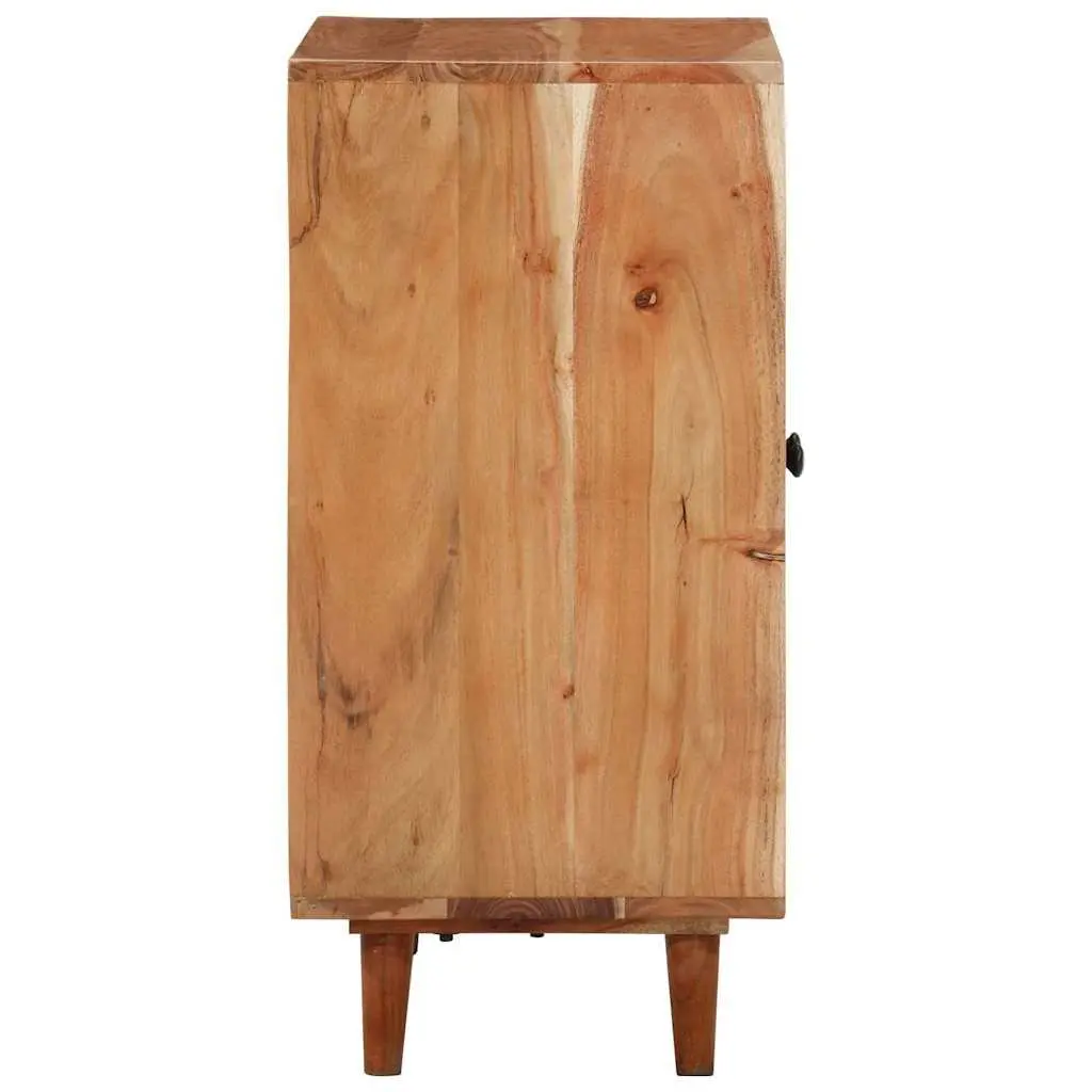 Solid Wood Sideboard Storage Cabinet with Doors and Compartments Brown