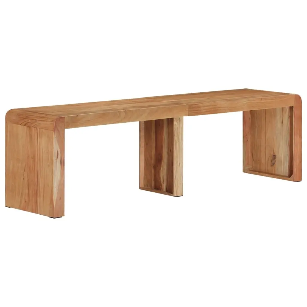 Wooden Bench Kitchen Dining Hallway 160x38x45 cm Solid Acacia Rustic Farmhouse Style