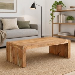 110x55x35 cm Coffee Table: Solid Acacia Wood Construction