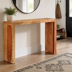 Console Table 110x30x76 cm in Solid Acacia Wood