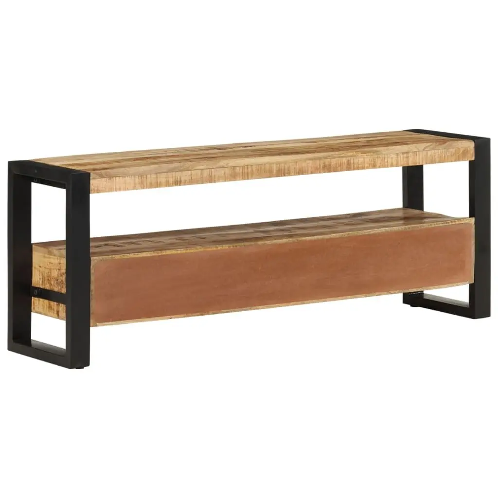 Solid Wood TV Cabinet for Living Room 120x30x45 cm Brown Mango Media Storage Unit with Drawers