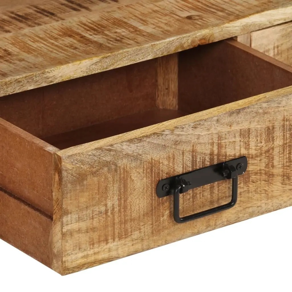 Solid Wood TV Cabinet for Living Room 120x30x45 cm Brown Mango Media Storage Unit with Drawers