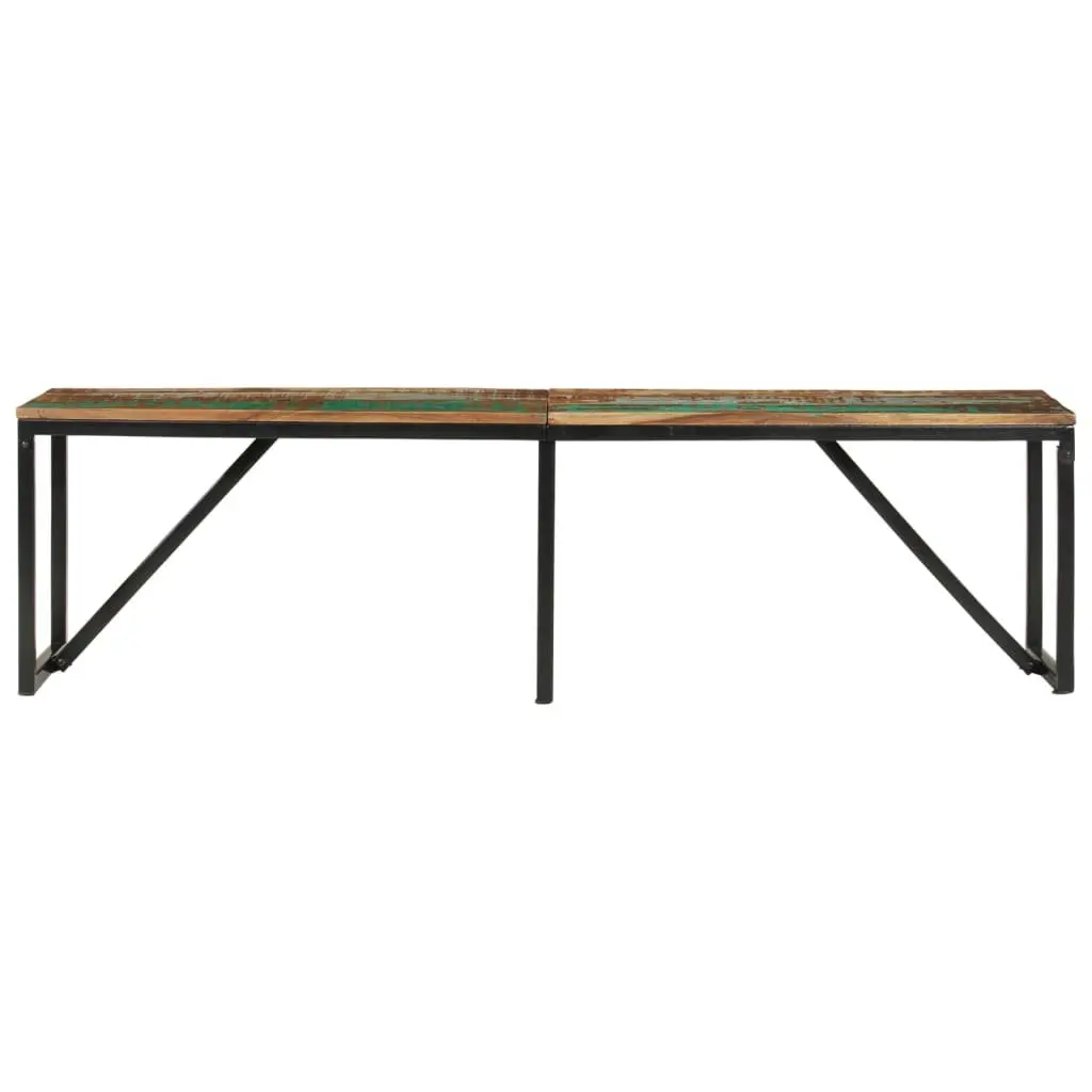 Reclaimed Wood Bench Industrial Entryway Seating 160x35x46 cm