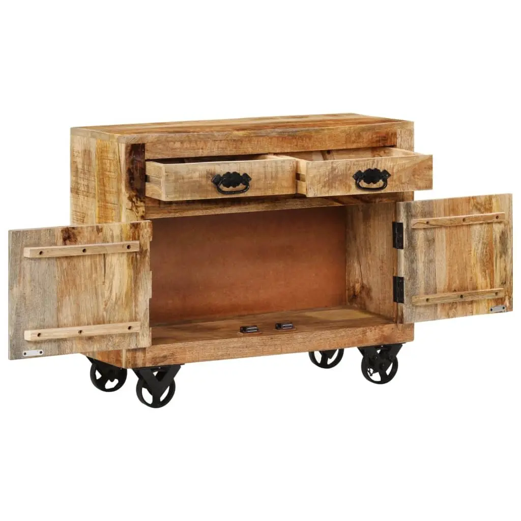 Sideboard Cabinet 80x30x65 cm Solid Mango Wood Storage with Drawers Brown