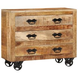 Sideboard Dimensions: 80 x 30 x 65 cm, 3 Drawer Cabinet