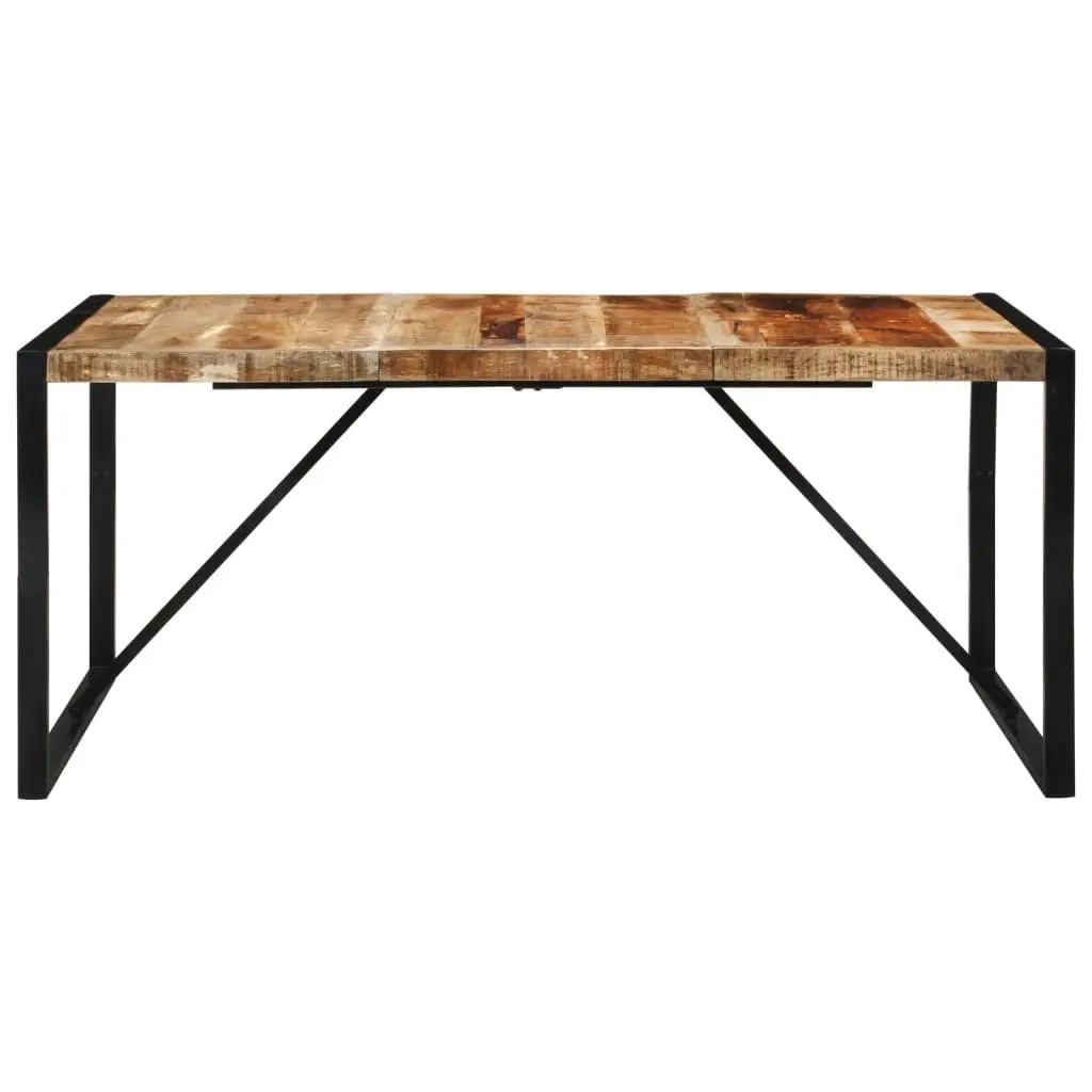 Dining Table 175x90x76 cm Solid Mango Wood Kitchen Furniture Brown Sturdy Frame