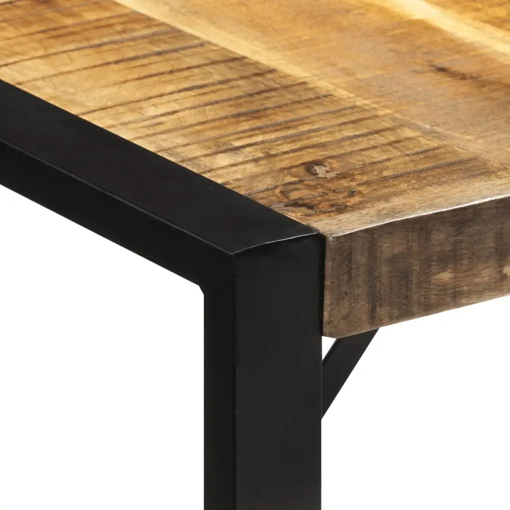 Dining Table 175x90x76 cm Solid Mango Wood Kitchen Furniture Brown Sturdy Frame