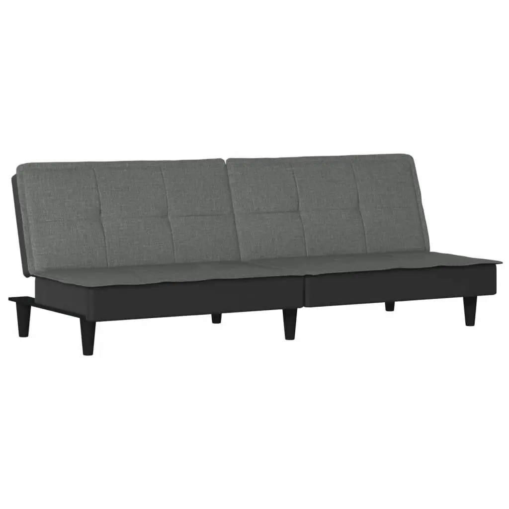 Grey Adjustable Backrest Sofa Bed