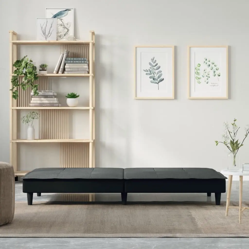 Grey Adjustable Backrest Sofa Bed