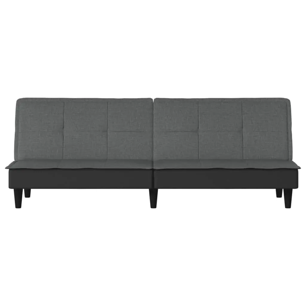 Grey Adjustable Backrest Sofa Bed