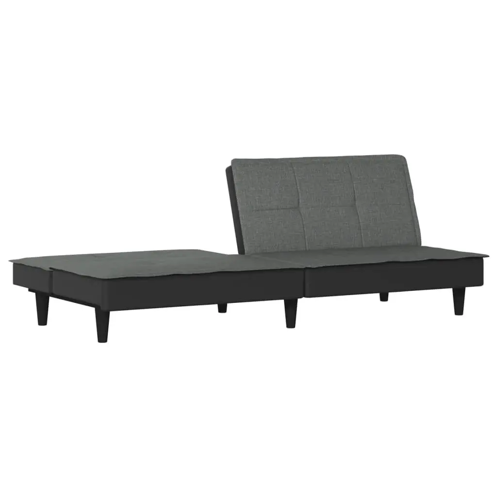Grey Adjustable Backrest Sofa Bed