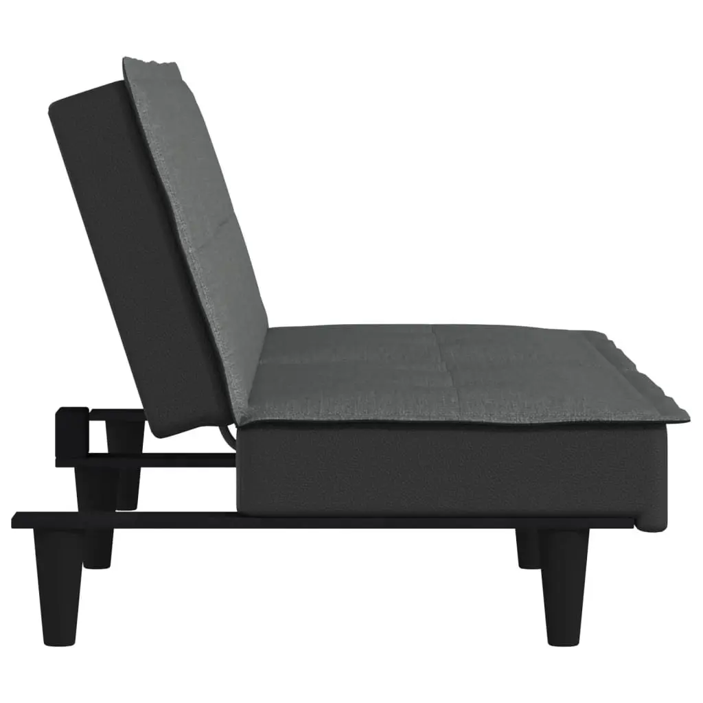 Grey Adjustable Backrest Sofa Bed