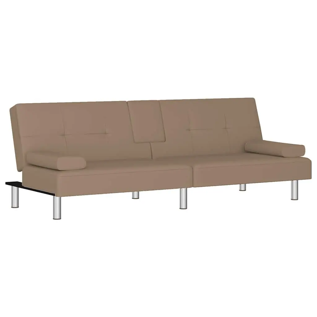 Sofa Bed for Living Room Adjustable Backrest Faux Leather 3 Position