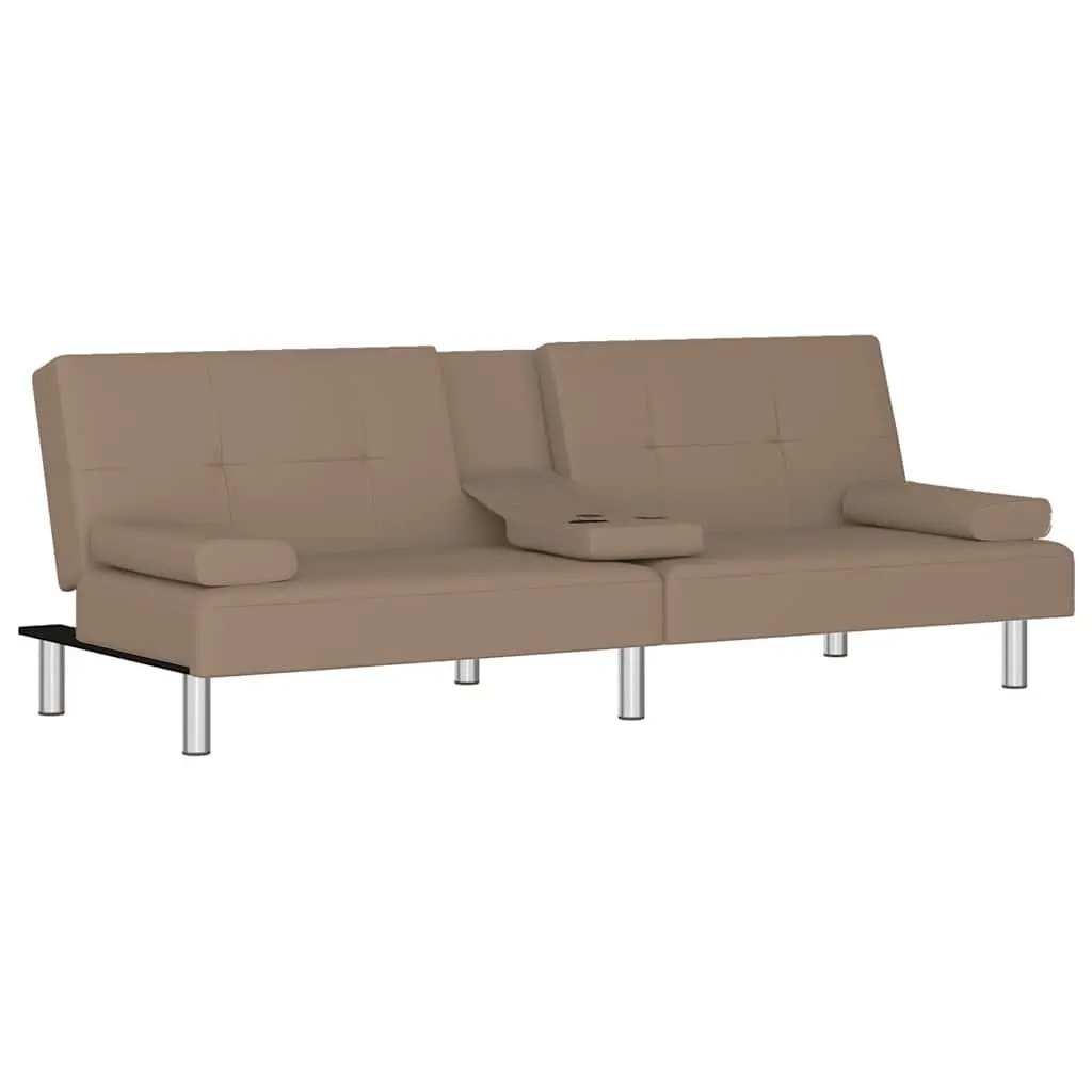 Sofa Bed for Living Room Adjustable Backrest Faux Leather 3 Position