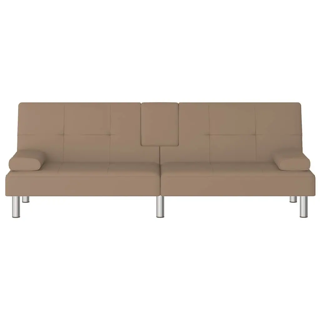 Sofa Bed for Living Room Adjustable Backrest Faux Leather 3 Position