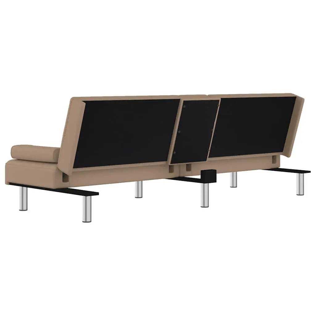 Sofa Bed for Living Room Adjustable Backrest Faux Leather 3 Position