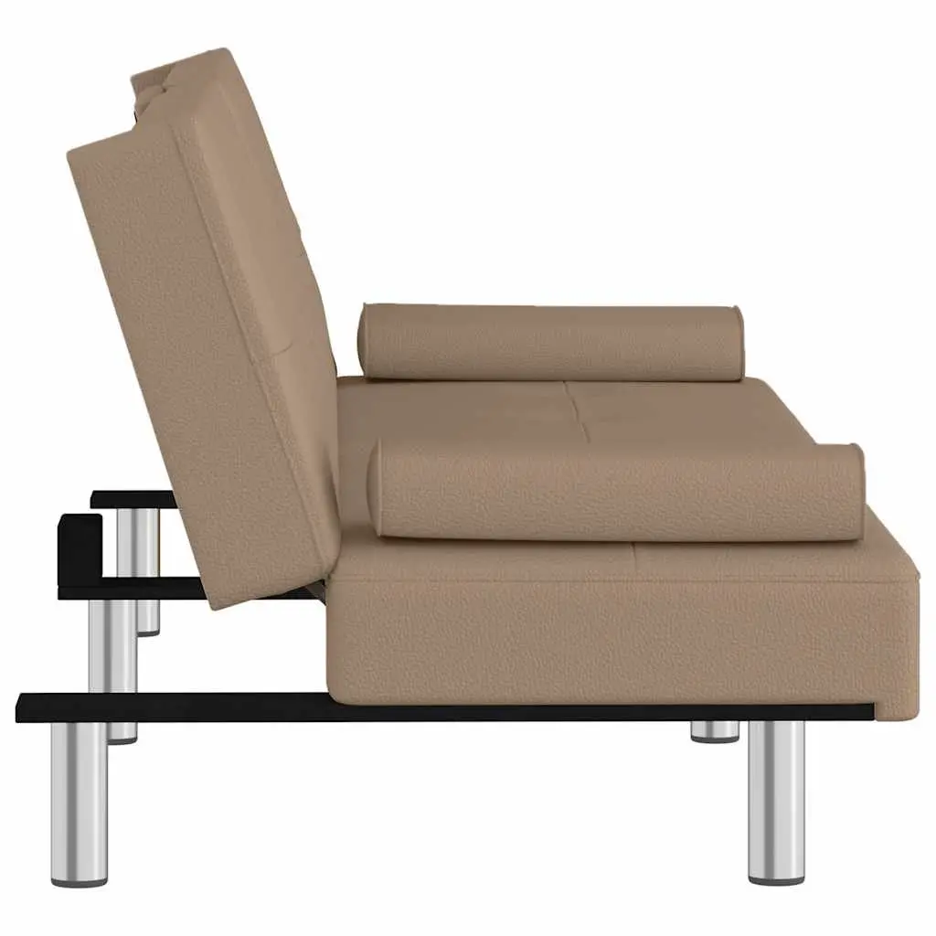Sofa Bed for Living Room Adjustable Backrest Faux Leather 3 Position