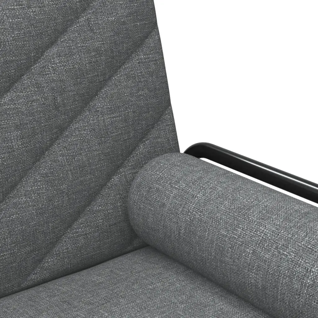 Grey Fabric Sofa Bed with Armrests