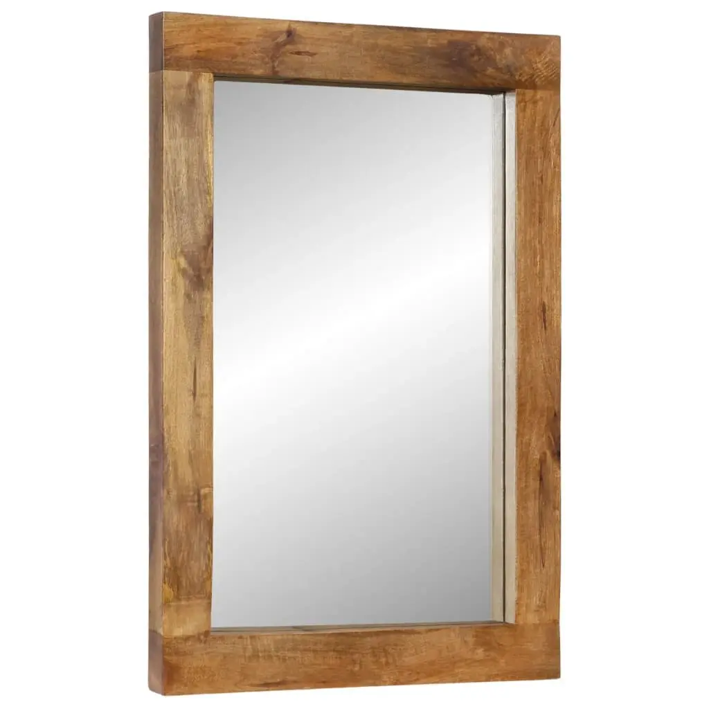 Wall-Mounted Mirror 70x50 cm in Mango Wood