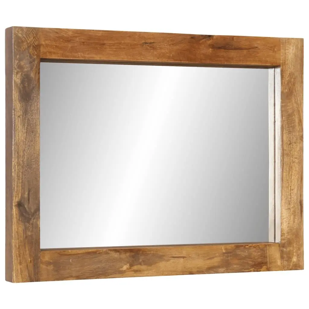 Wall-Mounted Mirror 70x50 cm in Mango Wood