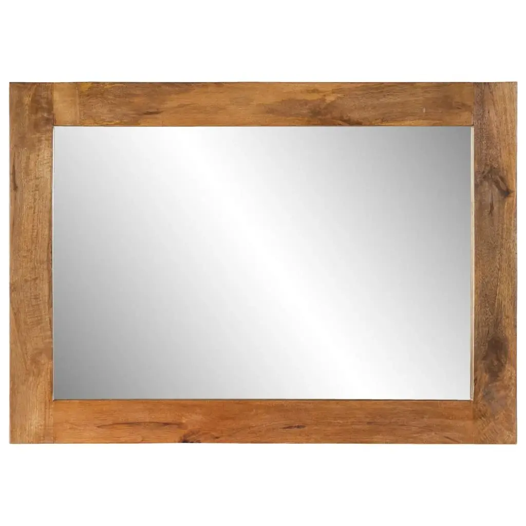 Wall-Mounted Mirror 70x50 cm in Mango Wood