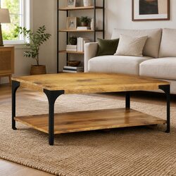 Dimensions: 100W x 55D x 38H cm 2-Tier Coffee Table
