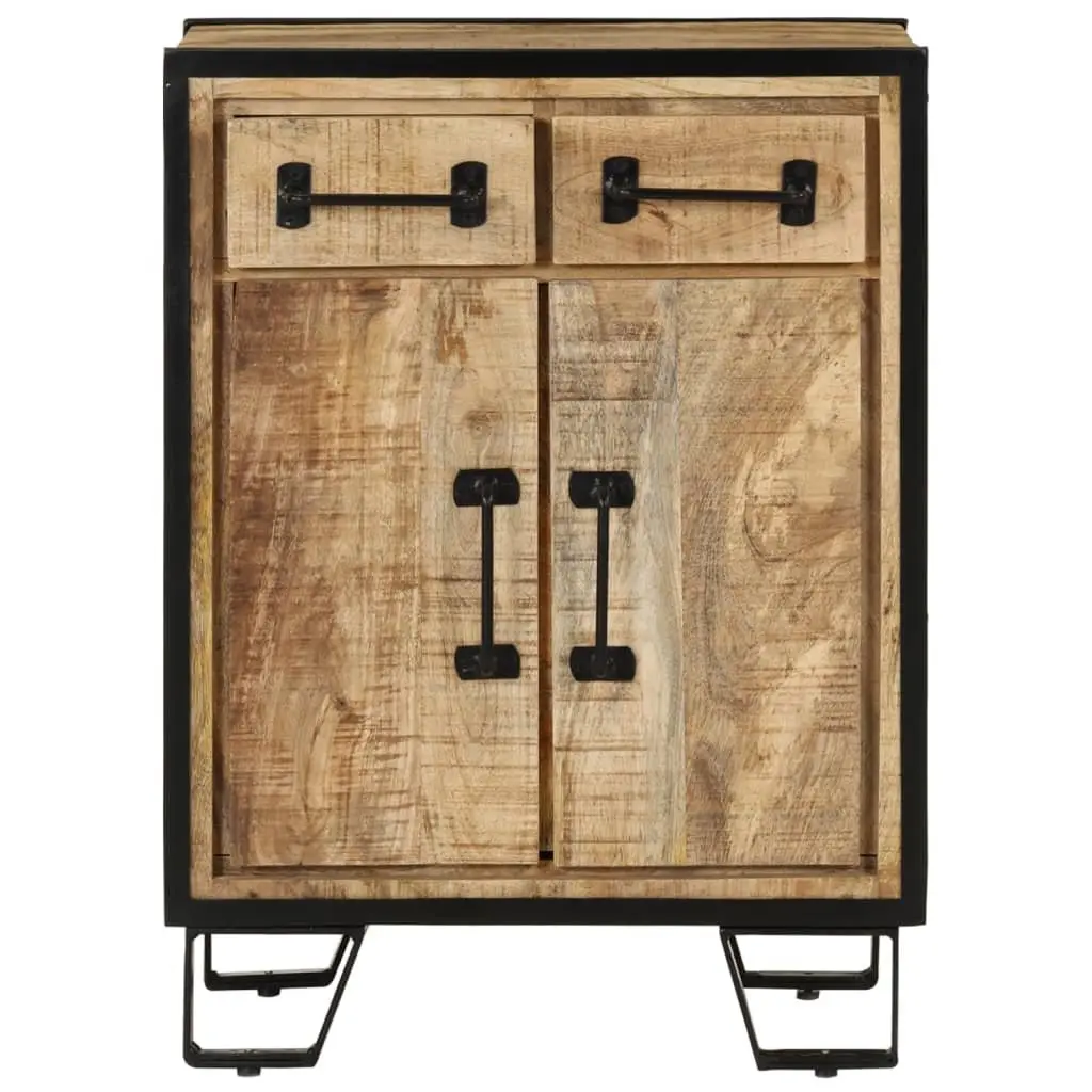 Sideboard Cabinet for Living Room 53 x 31 x 72 cm Brown Solid Wood Iron 2 Drawers