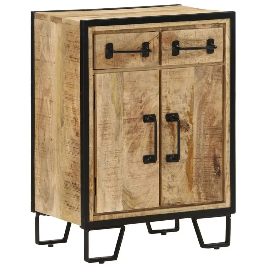 Sideboard Cabinet for Living Room 53 x 31 x 72 cm Brown Solid Wood Iron 2 Drawers