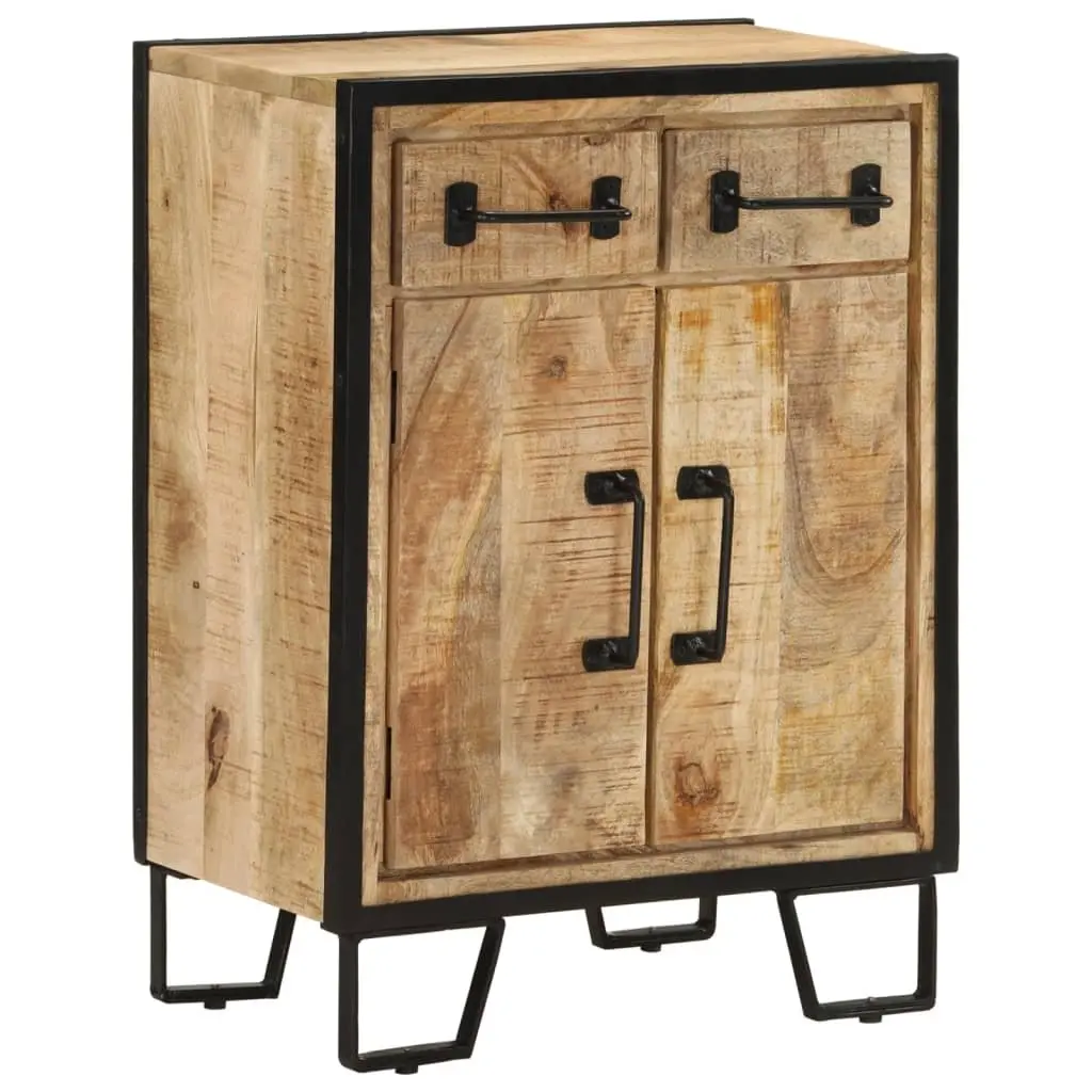 Sideboard Cabinet for Living Room 53 x 31 x 72 cm Brown Solid Wood Iron 2 Drawers