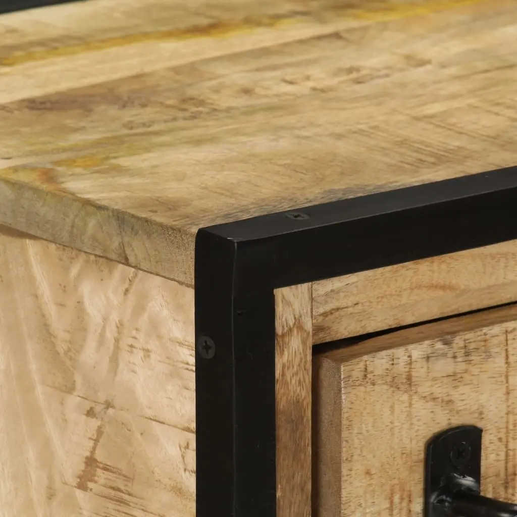Sideboard Cabinet for Living Room 53 x 31 x 72 cm Brown Solid Wood Iron 2 Drawers