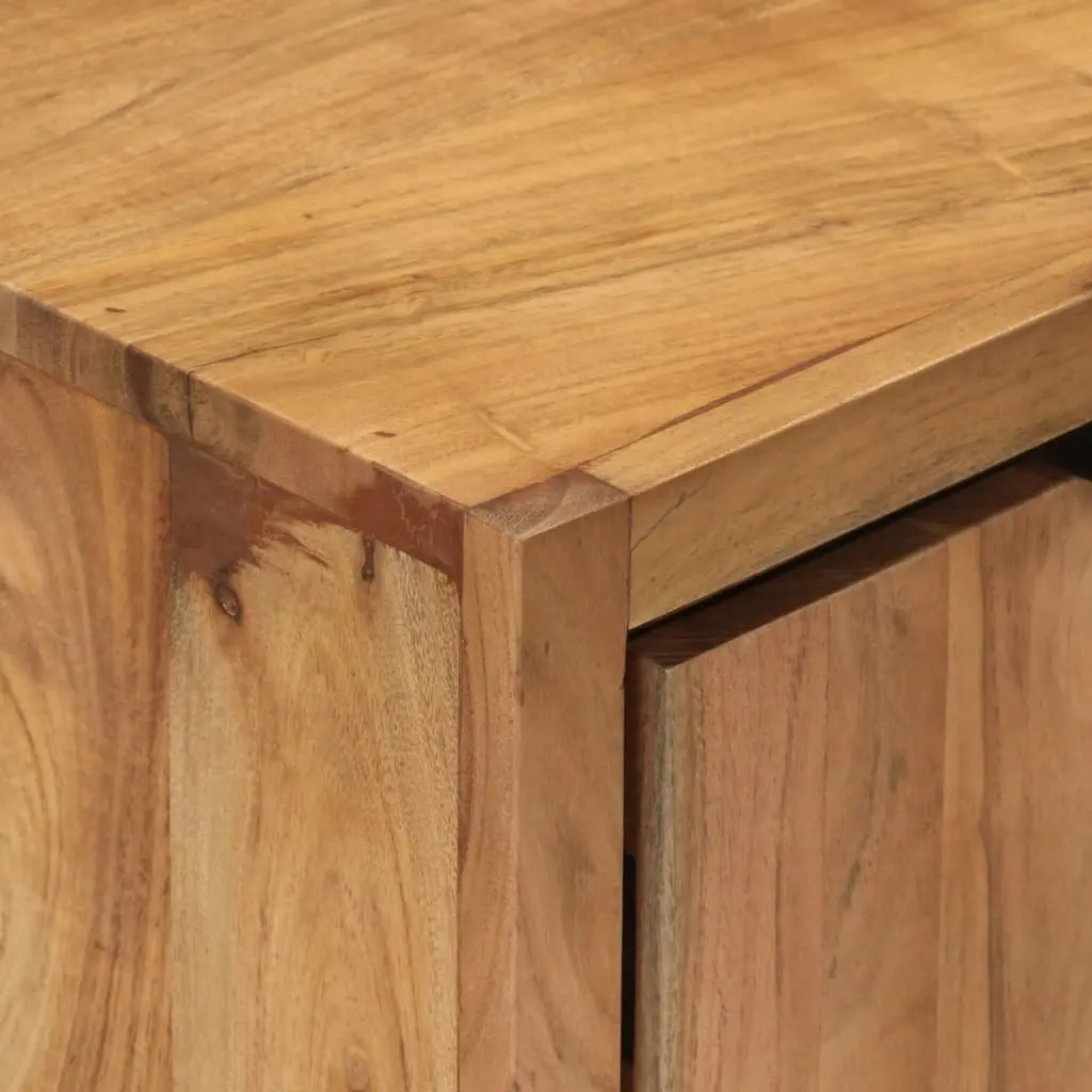 Solid Wood Sideboard Storage Cabinet 2 Doors Brown Acacia Living Room Furniture