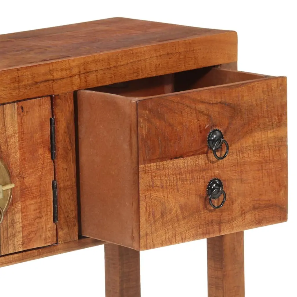 Solid Wood Console Table 120x32x80cm Hallway Accent Furniture Storage Drawers