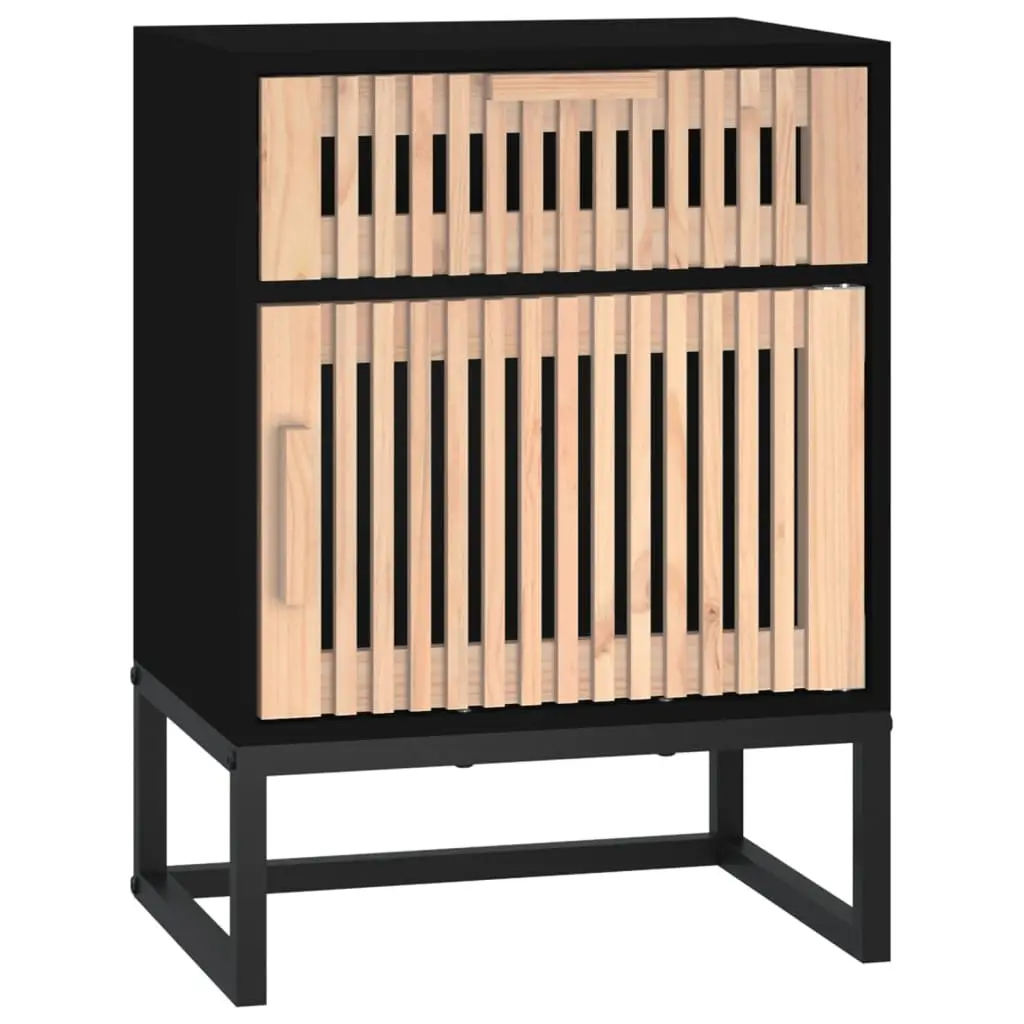 Scandinavian Bedside Cabinets, 2 pcs, Black