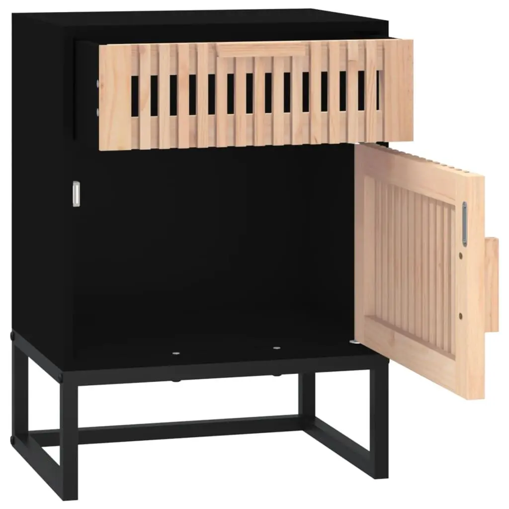 Scandinavian Bedside Cabinets, 2 pcs, Black