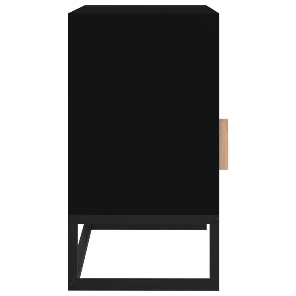 Scandinavian Bedside Cabinets, 2 pcs, Black