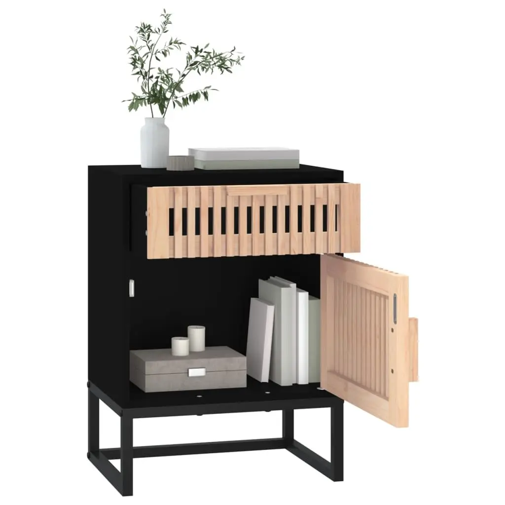 Scandinavian Bedside Cabinets, 2 pcs, Black
