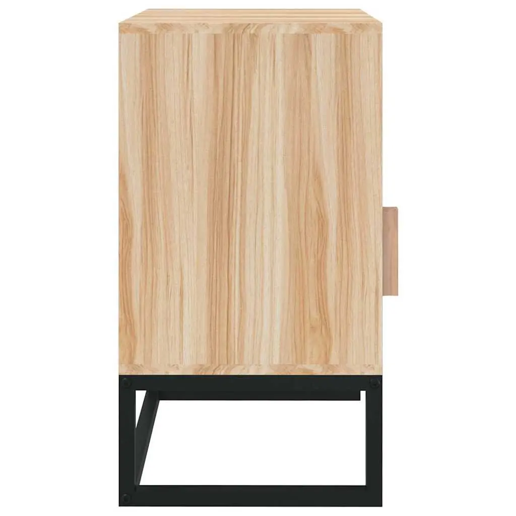 2pcs Brown Scandinavian Engineered Wood Nightstands