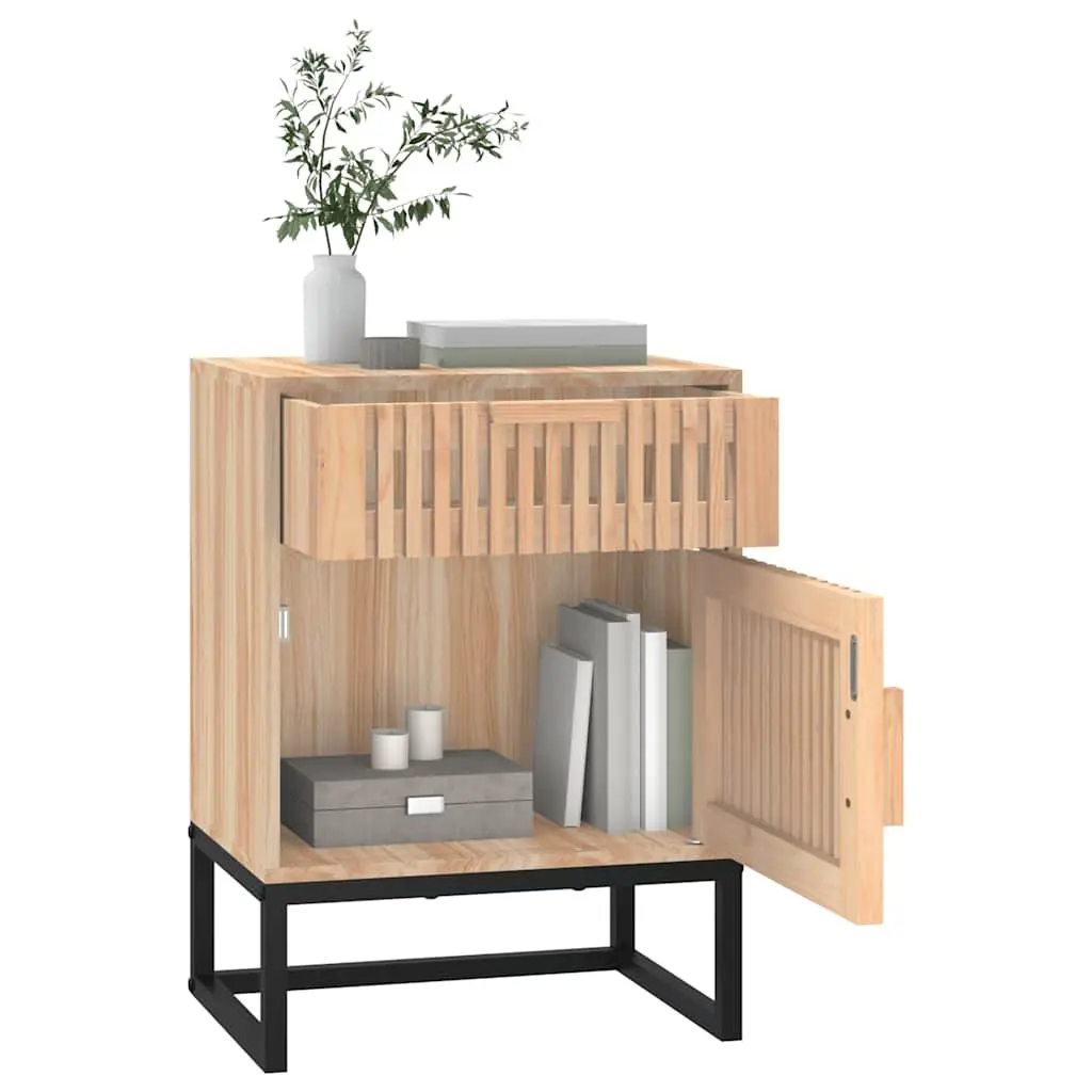 2pcs Brown Scandinavian Engineered Wood Nightstands