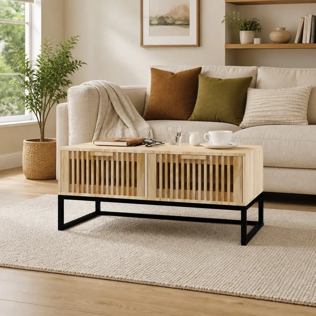 Coffee Table with Storage Drawers