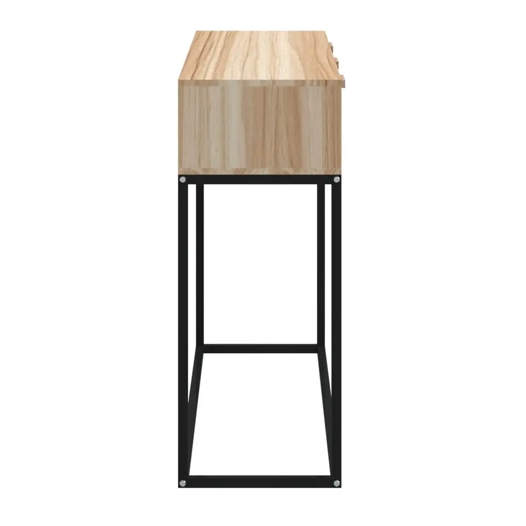 Console Table 105x30x75cm Hallway Accent Side Table 3 Drawers Brown