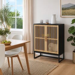 Specifications of Black Engineered Wood Sideboard Cabinet
