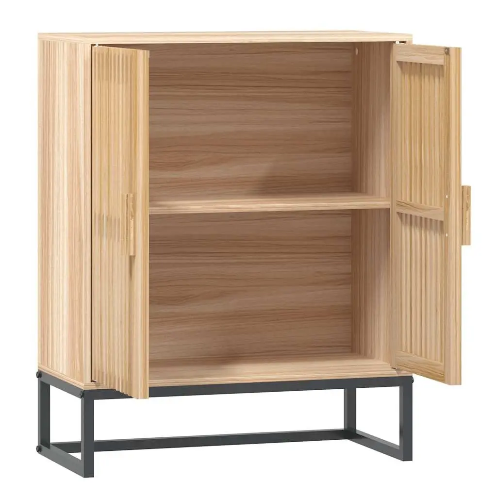 Sideboard Storage Cabinet for Living Room 60x30x75cm Engineered Wood with Iron Legs