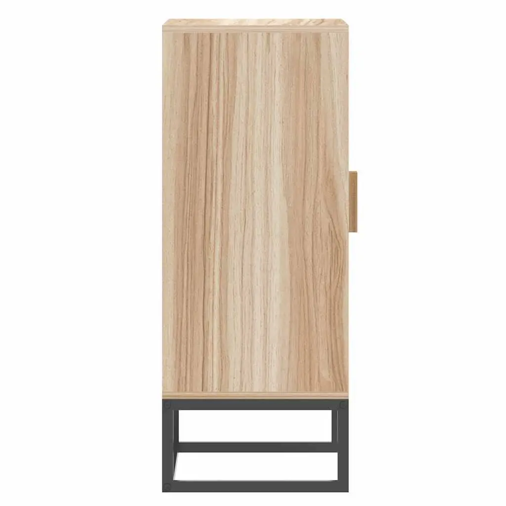 Sideboard Storage Cabinet for Living Room 60x30x75cm Engineered Wood with Iron Legs