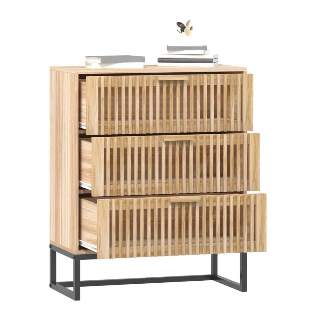 Storage Sideboard Cabinet 60x30x75 cm Brown Engineered Wood Furniture with